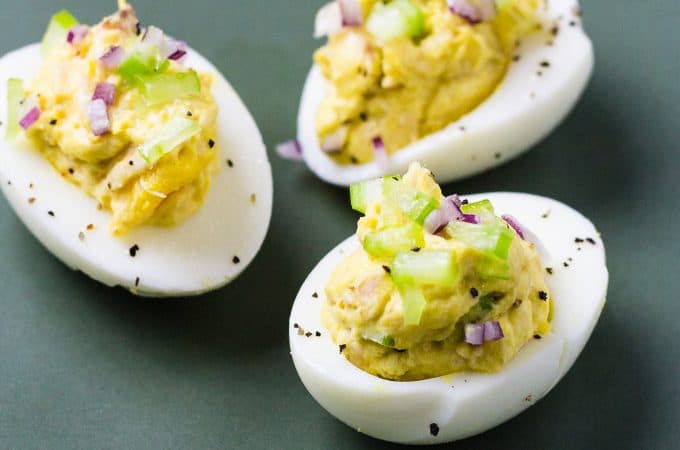 Tuna Salad Deviled Eggs are the perfect way to celebrate #Brunch! | Take Two Tapas | #DeviledEggs #TunaSalad #Tuna #Salad #Eggs #Brunch #Appetizers