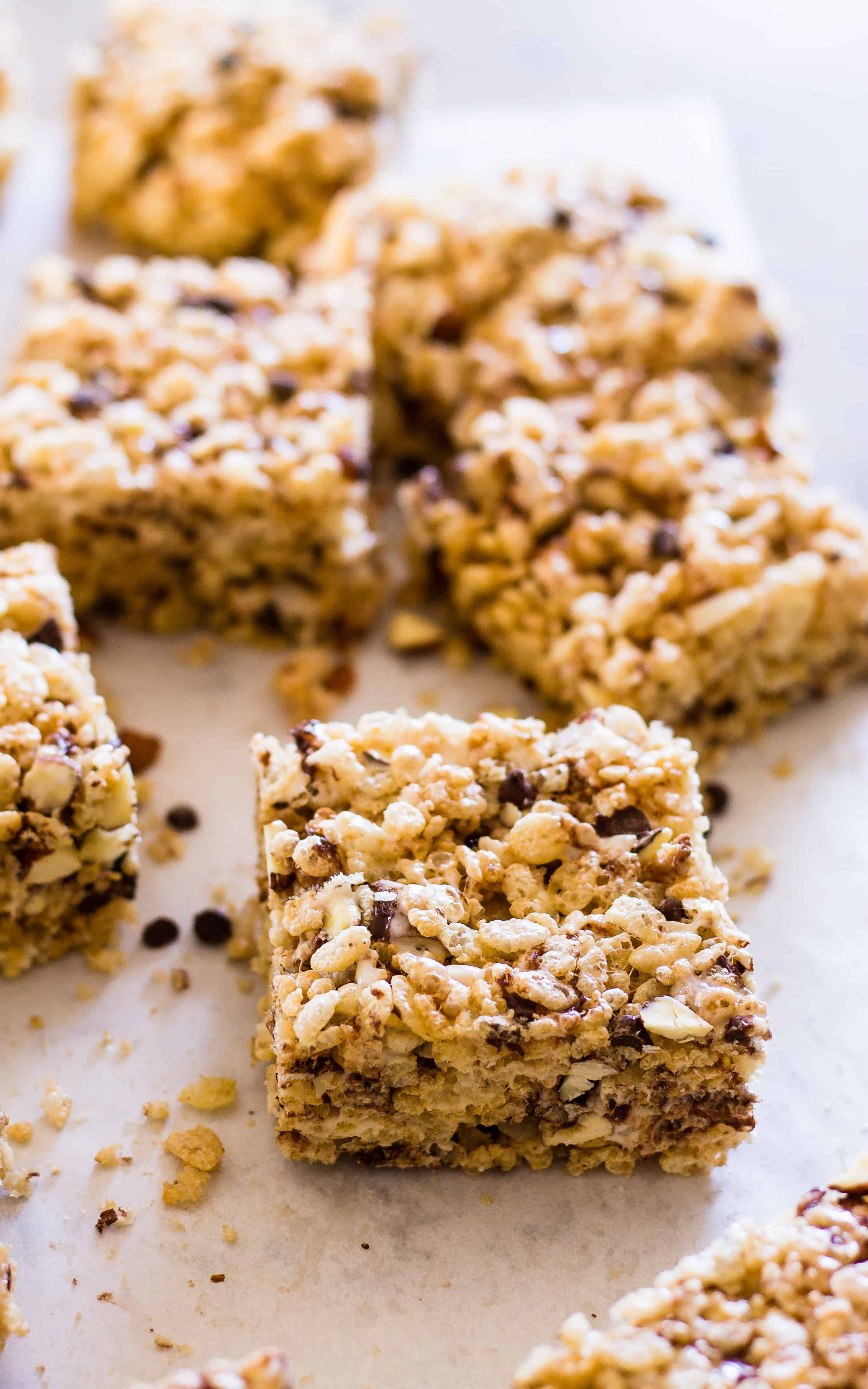 Chewy Almond Joy Rice Krispies Treats Squares are amazing! | Take Two Tapas | #AlmondJoy #RiceKrispieTreats #KrispieTreats #CrispyTreats