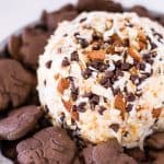 Eat Dessert First with this Almond Joy Cheese Ball | Take Two Tapas | #AlmondJoy #CheeseBall #SweetCheeseBall #CheeseBallRecipes #BestCheeseBalls #AlmondJoyRecipes