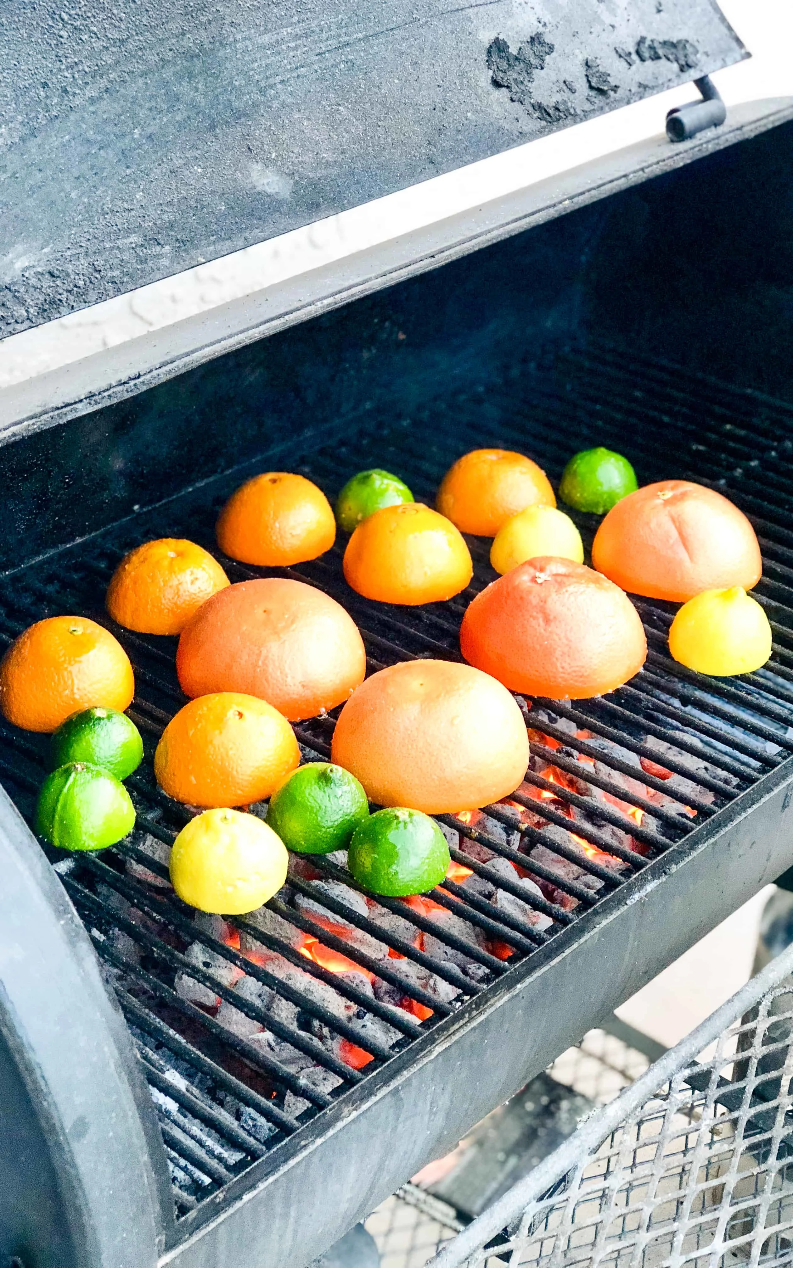 Grill the citrus face down before you cook any meats or veggies.