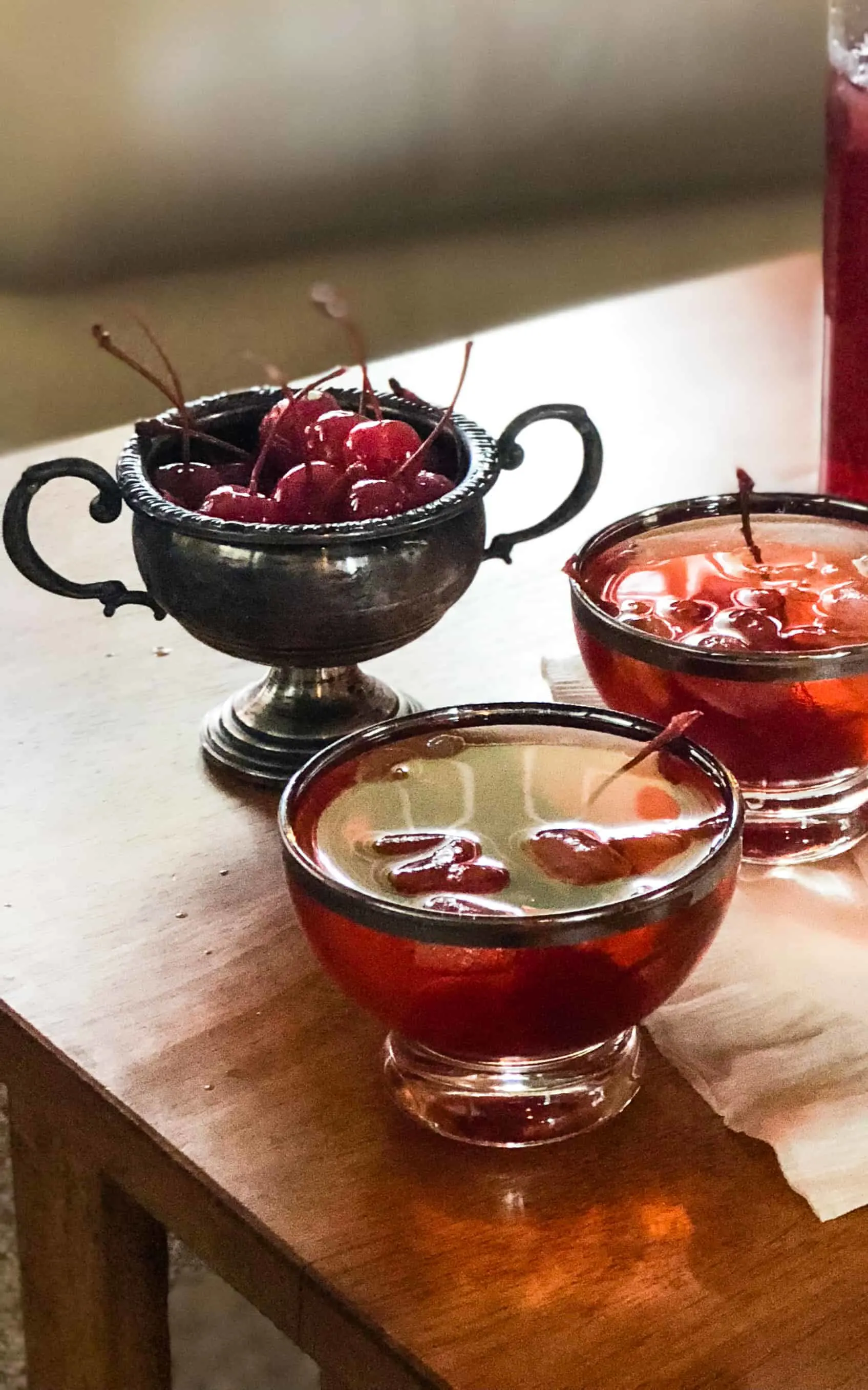 Have a Manhattan but try this one instead! Cherry Manhattan Punch!