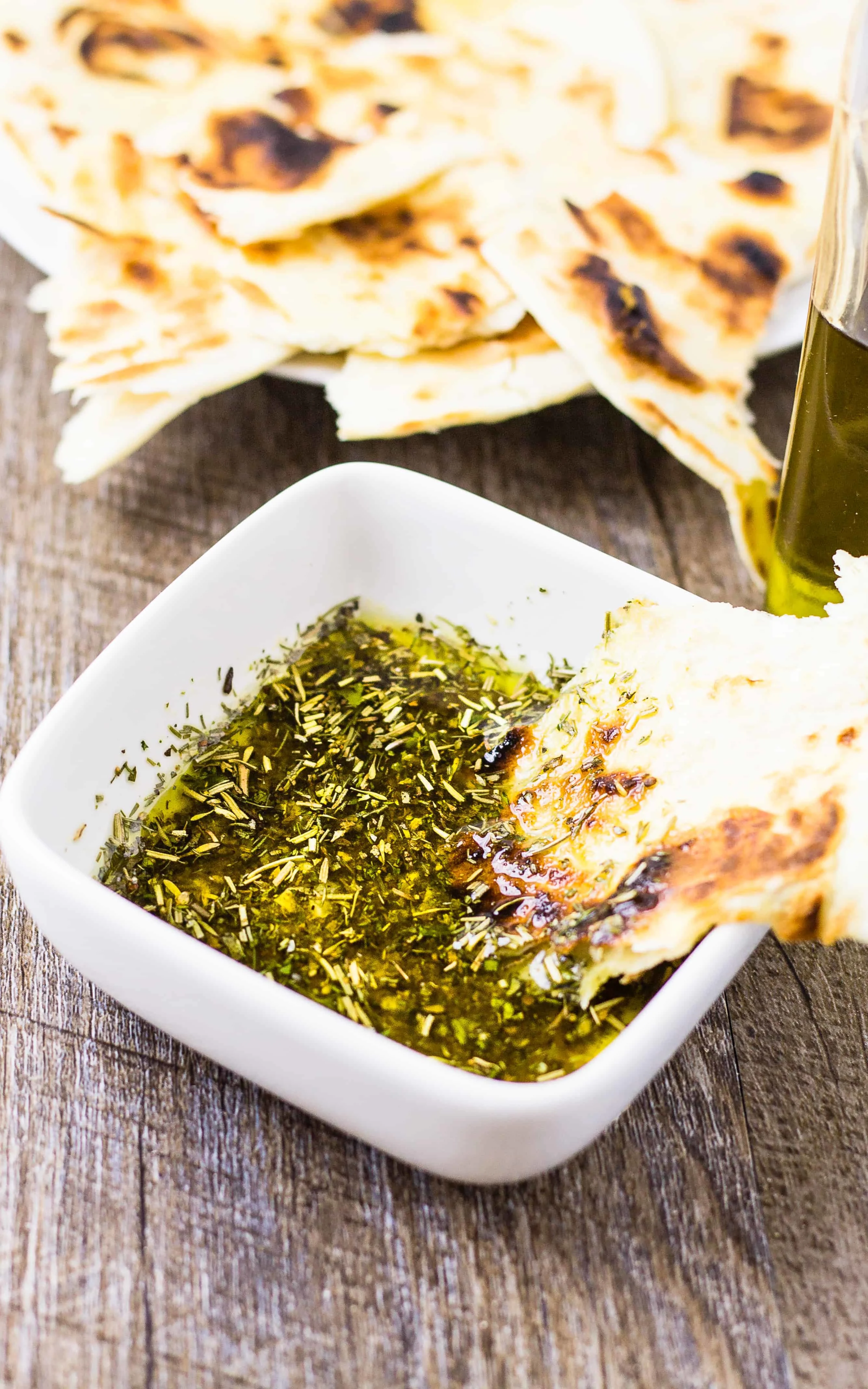 Can you smell the aromatic herbs in my Greek Dipping Oil with Pita? | Take Two Tapas | #GreekRecipes #GreekSeasoning #Bread #DippingOil #EasyDippingOil
