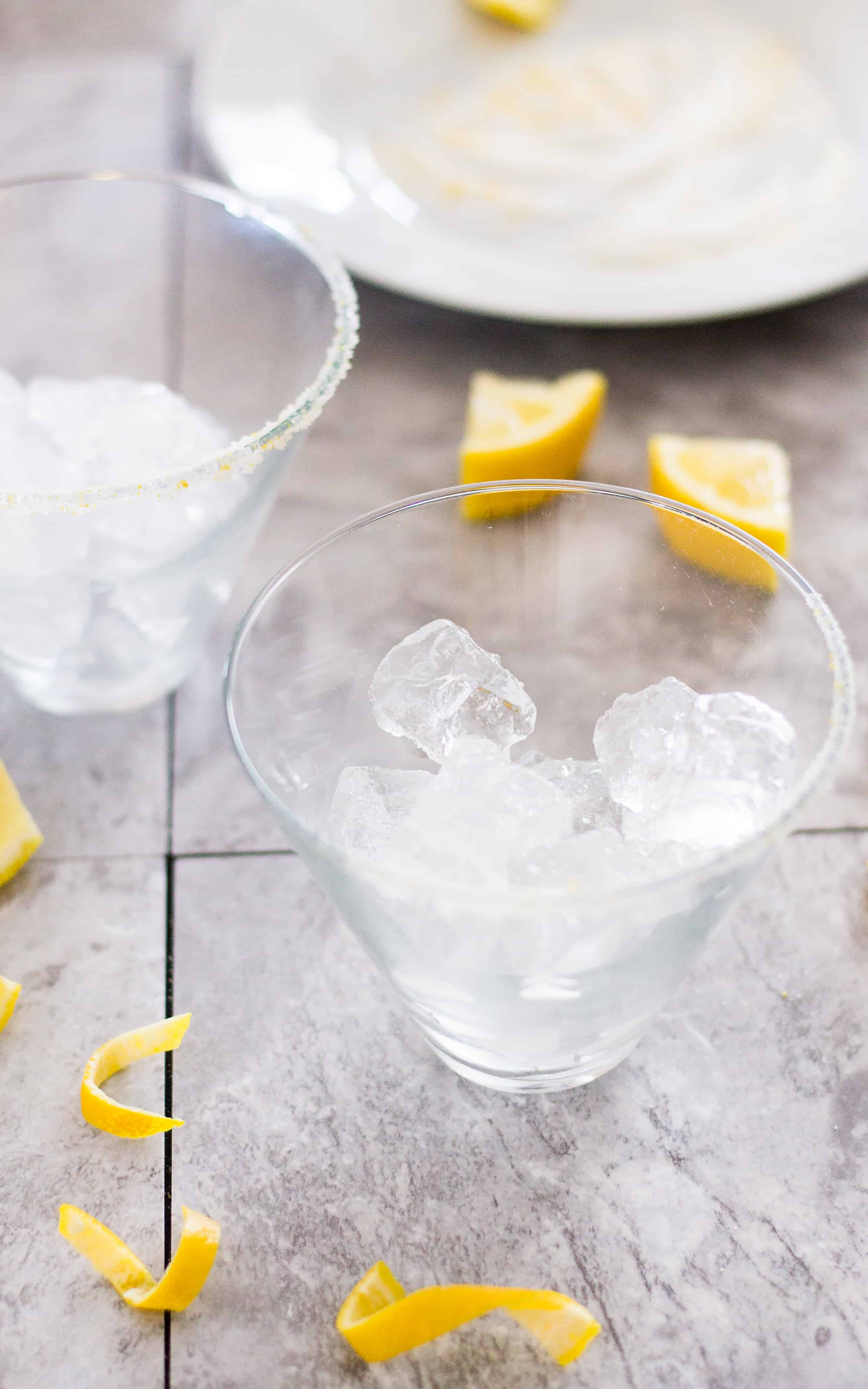 Lemon Sugar on the rim is best for the Lemon Drop Dazzler