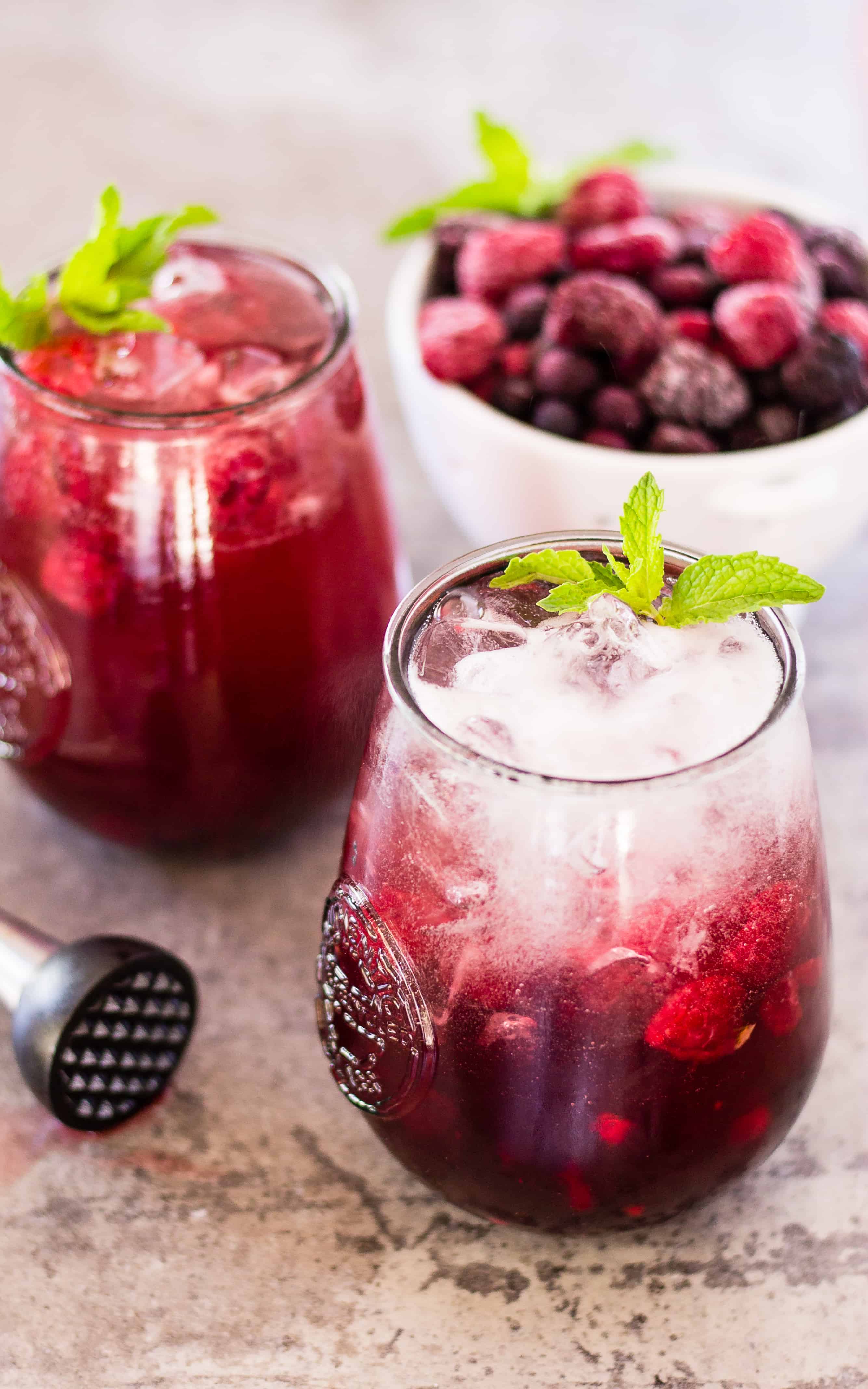 A Simple and Skinny Sangria Spritzer | Take Two Tapas | #Sangria #Spritzer #SkinnyCocktails #WineCocktails #EasyCocktails #SimpleCocktails