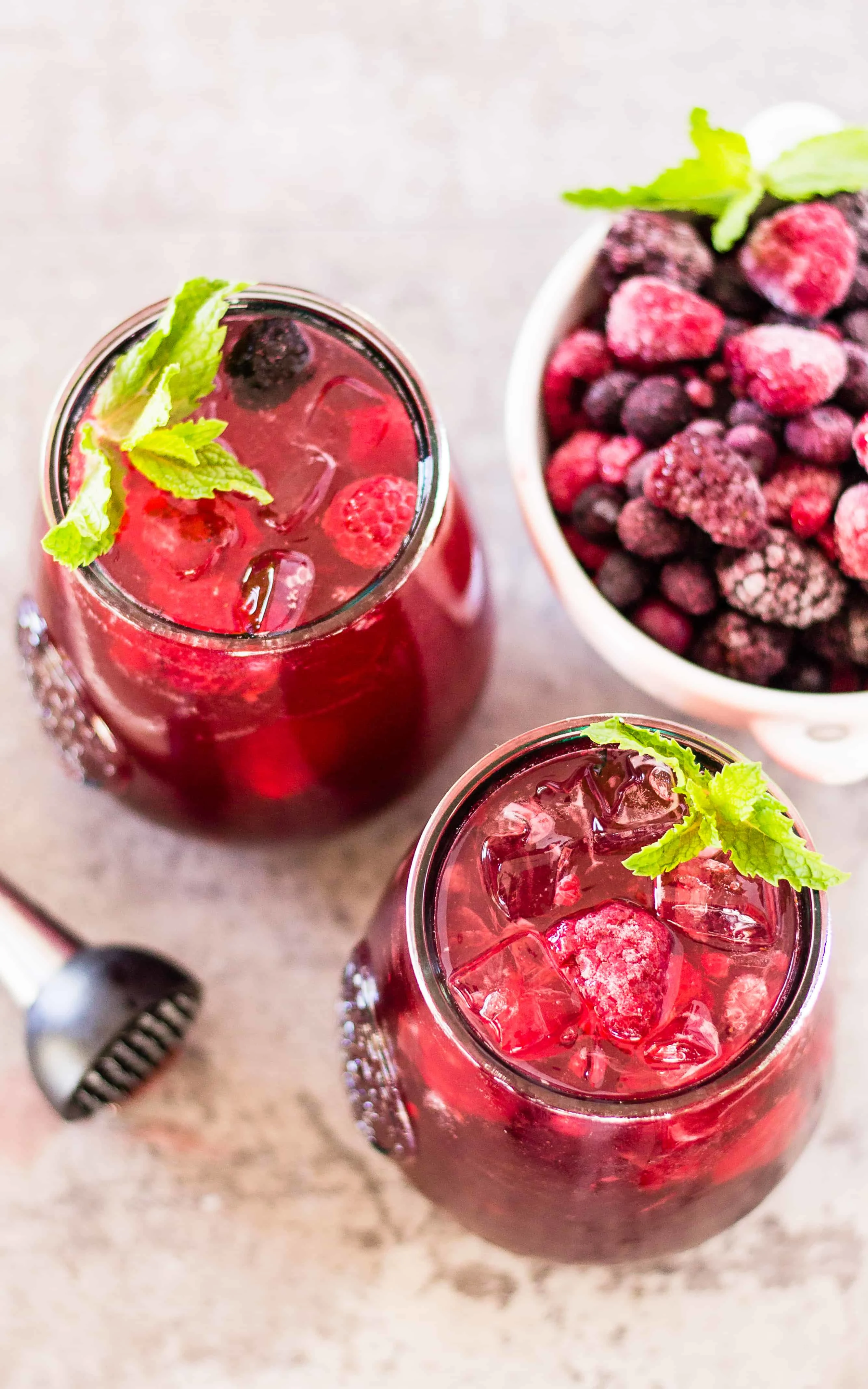 Skinny Sangria Spritzer is perfect for a large batch punch too!