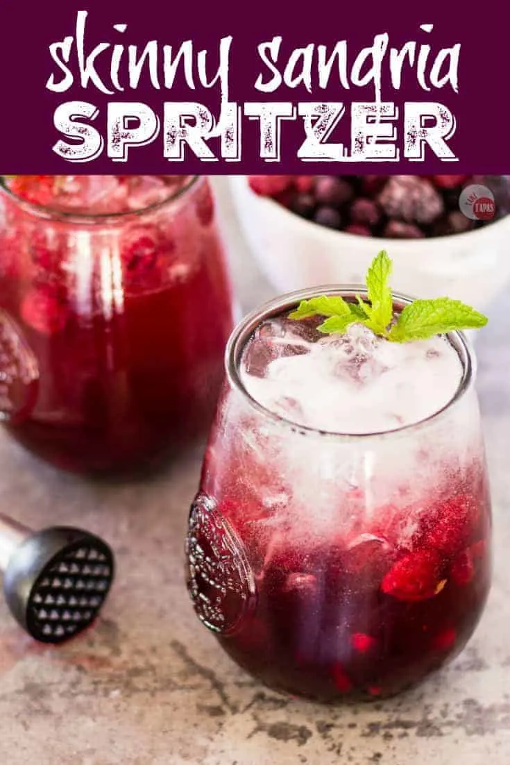 Pinterest image with text "Skinny Sangria Spritzer"