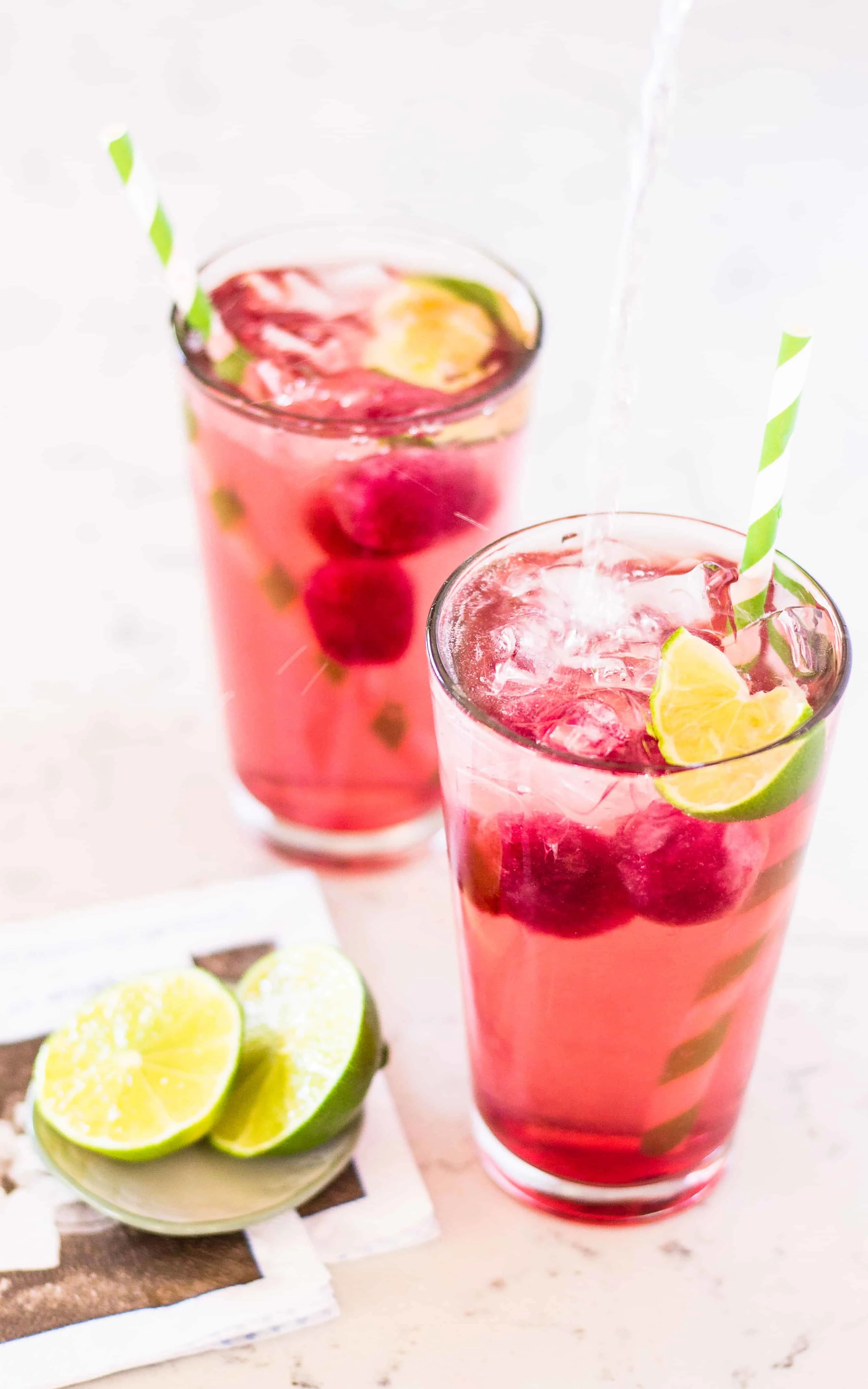 Lime Sparkling Water makes A Grape Lime Vodka Rickey Drink - Slick Rick! | Take Two Tapas | #LimeRickey #ArcticCircle #Sonic #GrapeLimeRickey #SlickRick #CocktailRecipe #Cocktails #MocktailRecipes