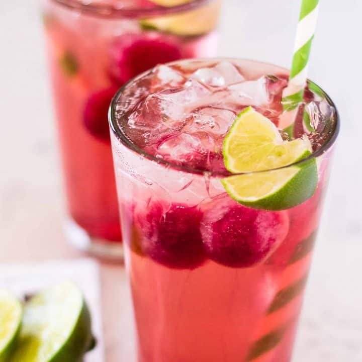 close up of Slick Rick Cocktail with Sparkling Water
