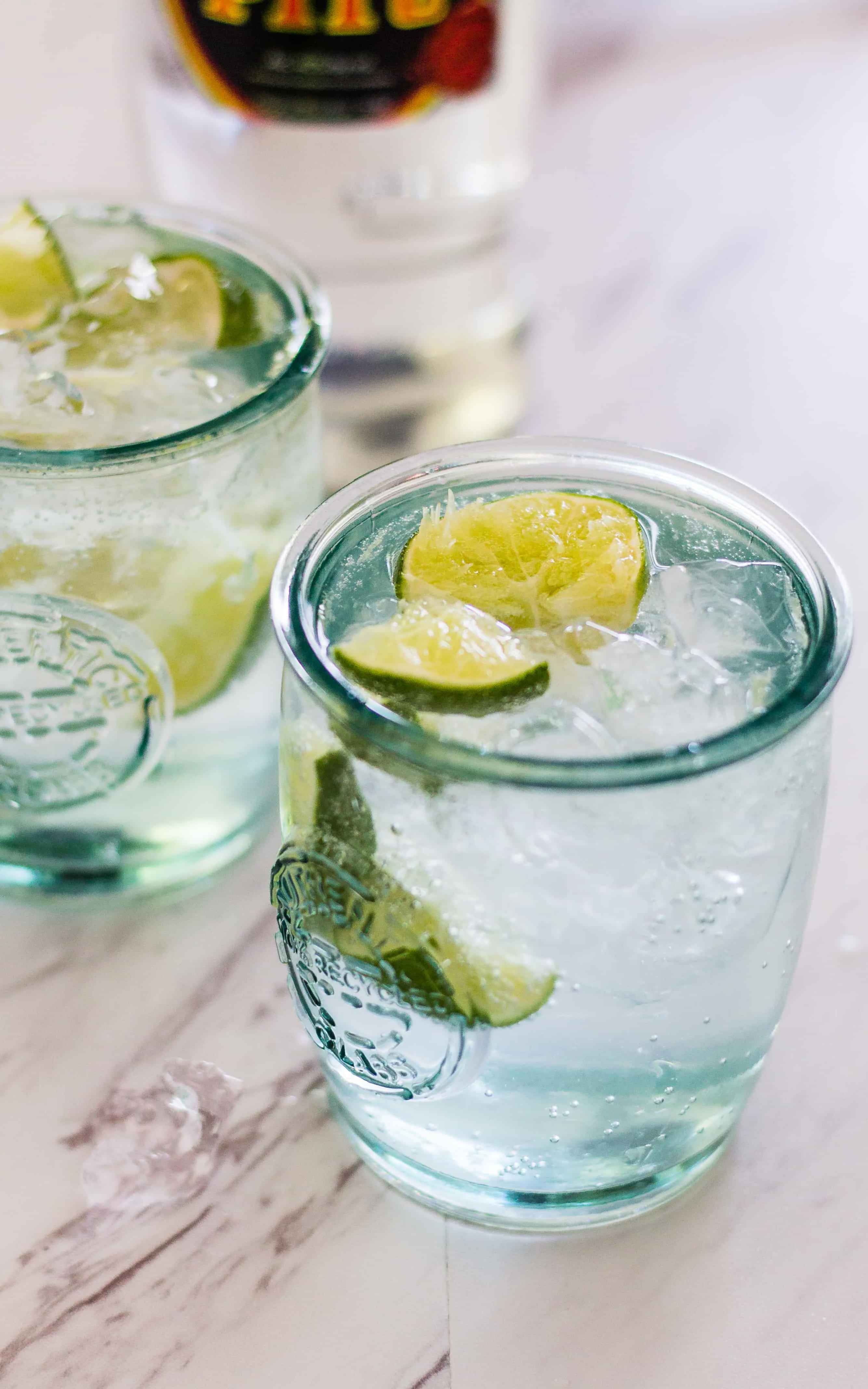 Sparkling water helps to tame the jalapeño in this Caipirinha Cocktail 