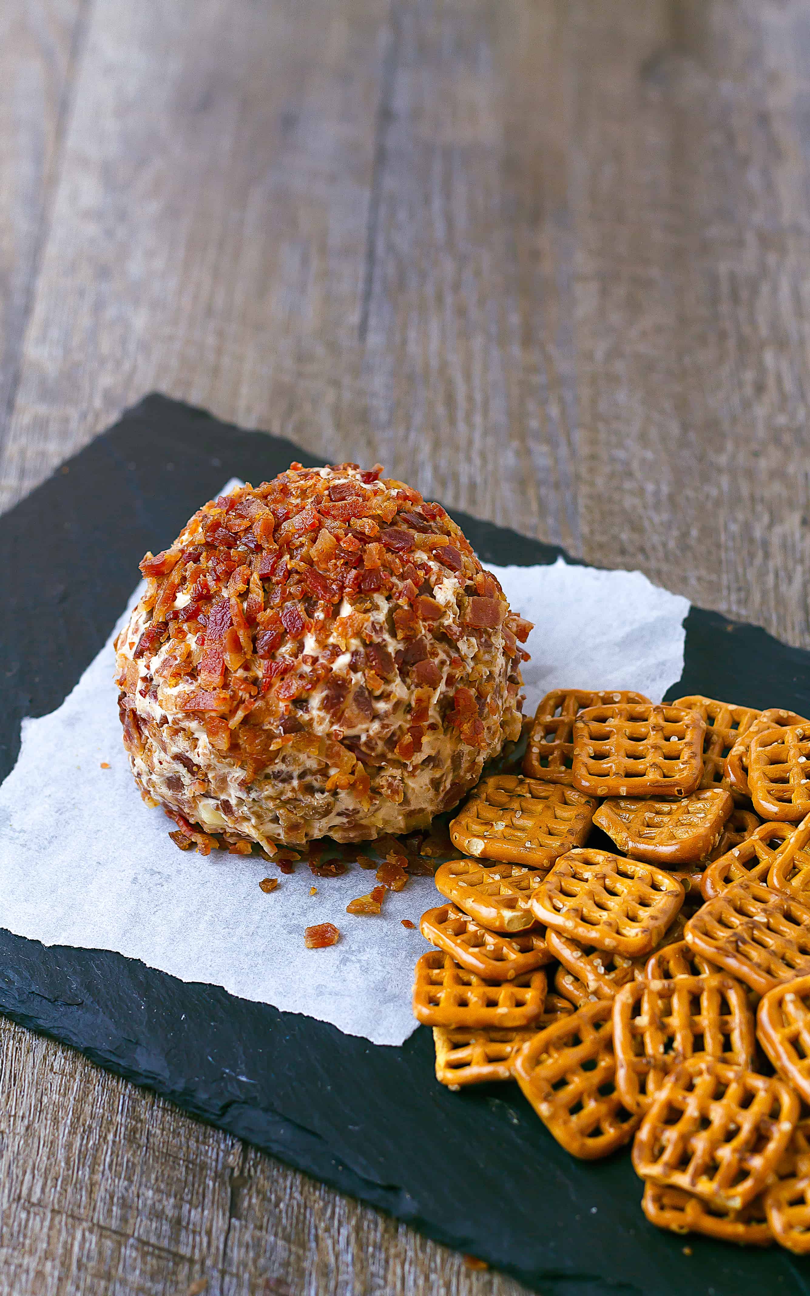 Wow your party guests with my Elvis Cheese Ball - Peanut Butter Banana Bacon Cream Cheese Ball | Take Two Tapas | #ElvisRecipe #BananaRecipe #BaconRecipe #PeanutButterBacon #PeanutButterBanana