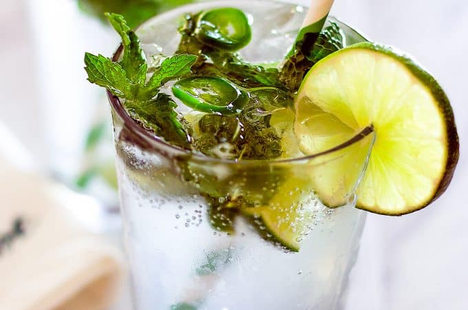 Bright and Refreshing Spicy Jalapeño Mojito Recipe | Take Two Tapas | #MojitoRecipe #RumCocktail #Mint #JalapeñoRecipe #CocktailRecipes
