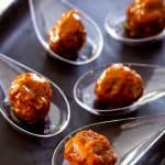 Honey Mustard Meatballs made in the crockpot or slow cooker are perfect for your party. | Take Two Tapas | #PartyMeatballs #CrockpotMeatballs #SlowCookerMeatballs #InstantPotMeatballs #CrockpotAppetizers