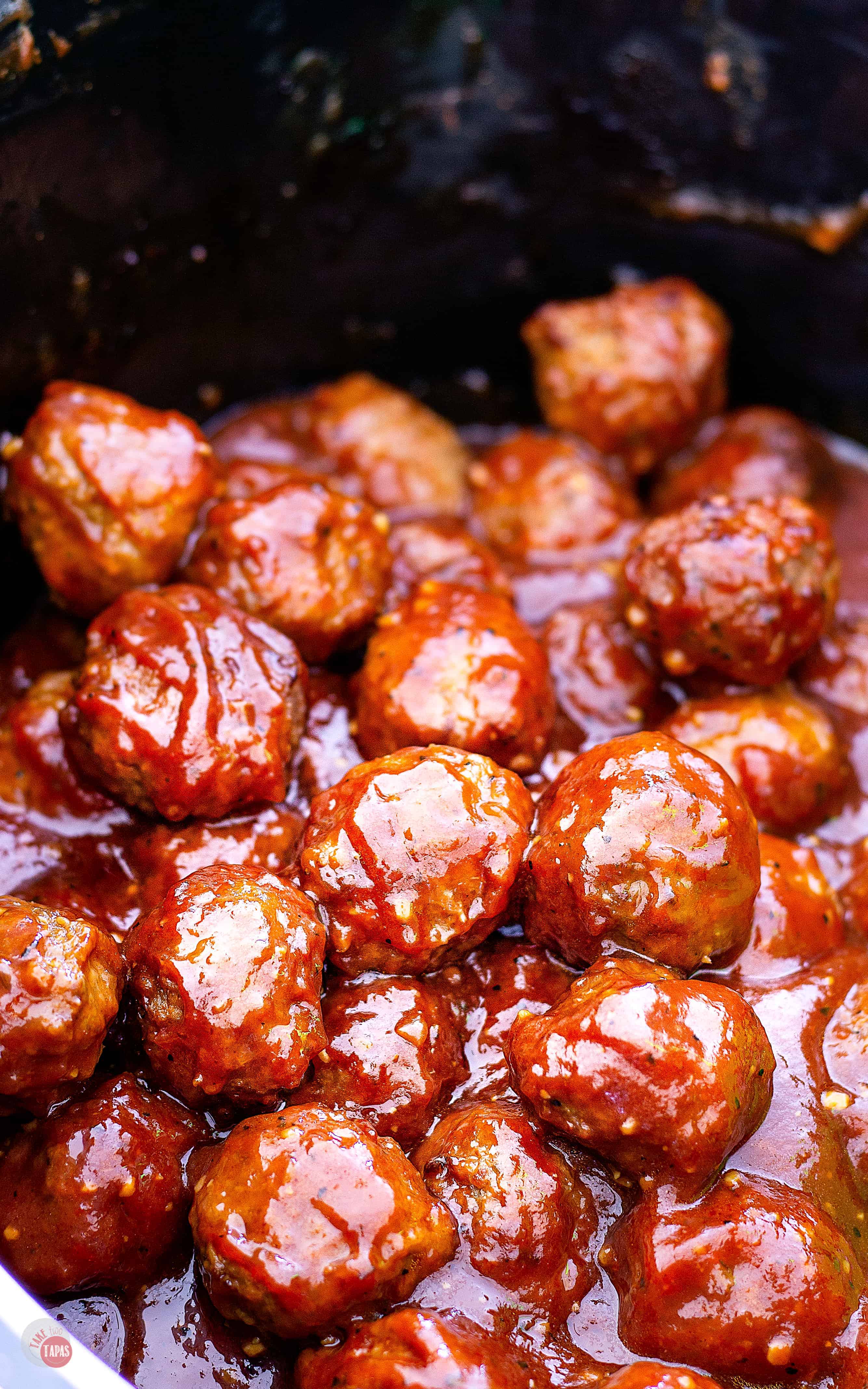 Steakhouse BBQ Meatballs - Easy Smoky Crockpot Party Meatballs