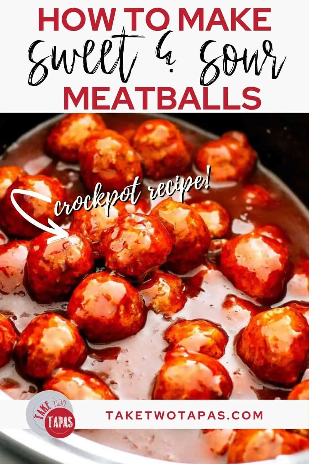 meatballs with text "sweet & sour meatballs"