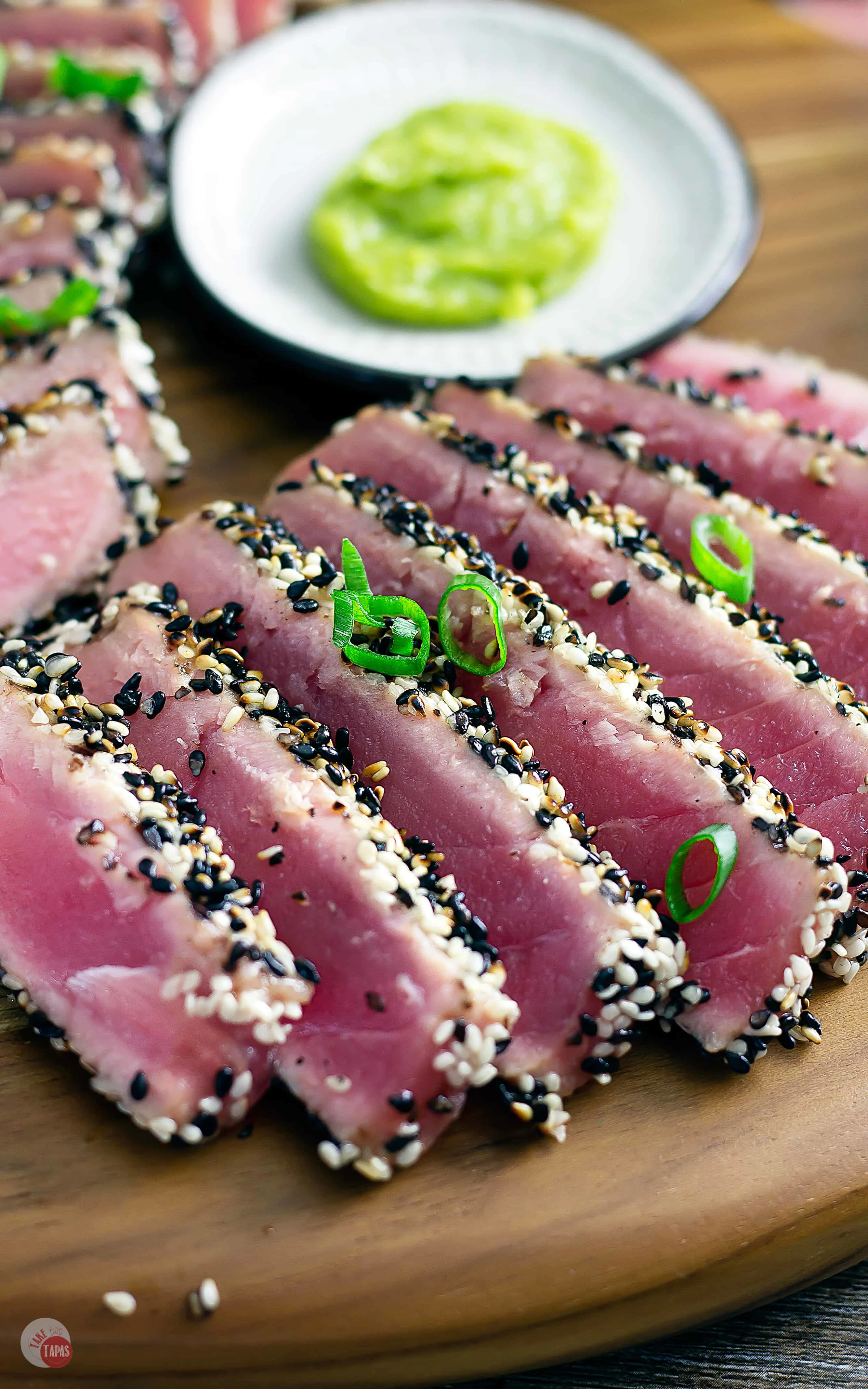 Seared Tuna Steaks are a great way to get the evening started! | Take Two Tapas | #AsianTapasMenu #TapasMenu @anolon #AD #KitchenCreativity