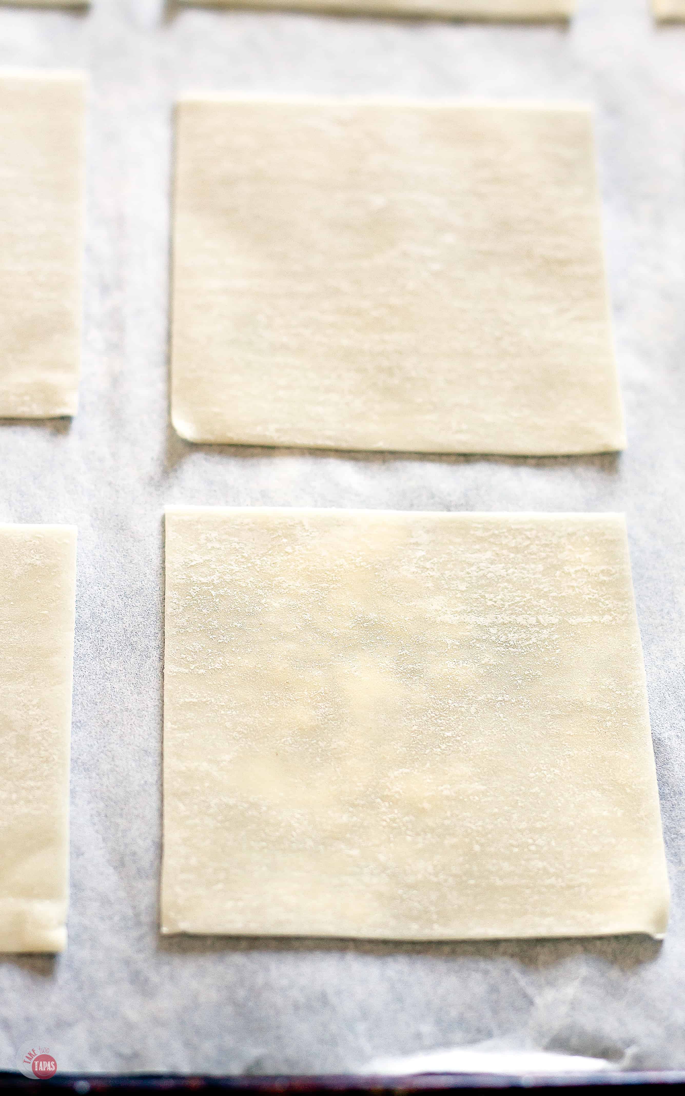 wrappers on parchment paper