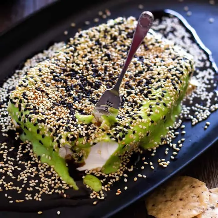 Overhead shot of Wasabi Ponzu Dip