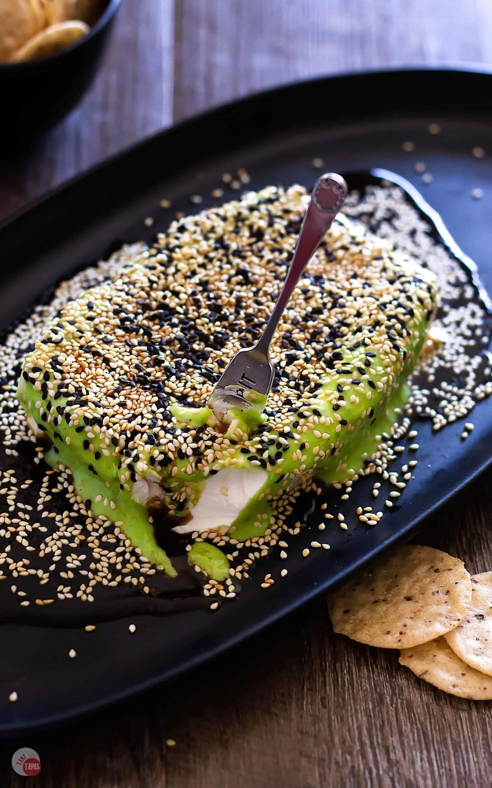 Overhead shot of Wasabi Ponzu Dip