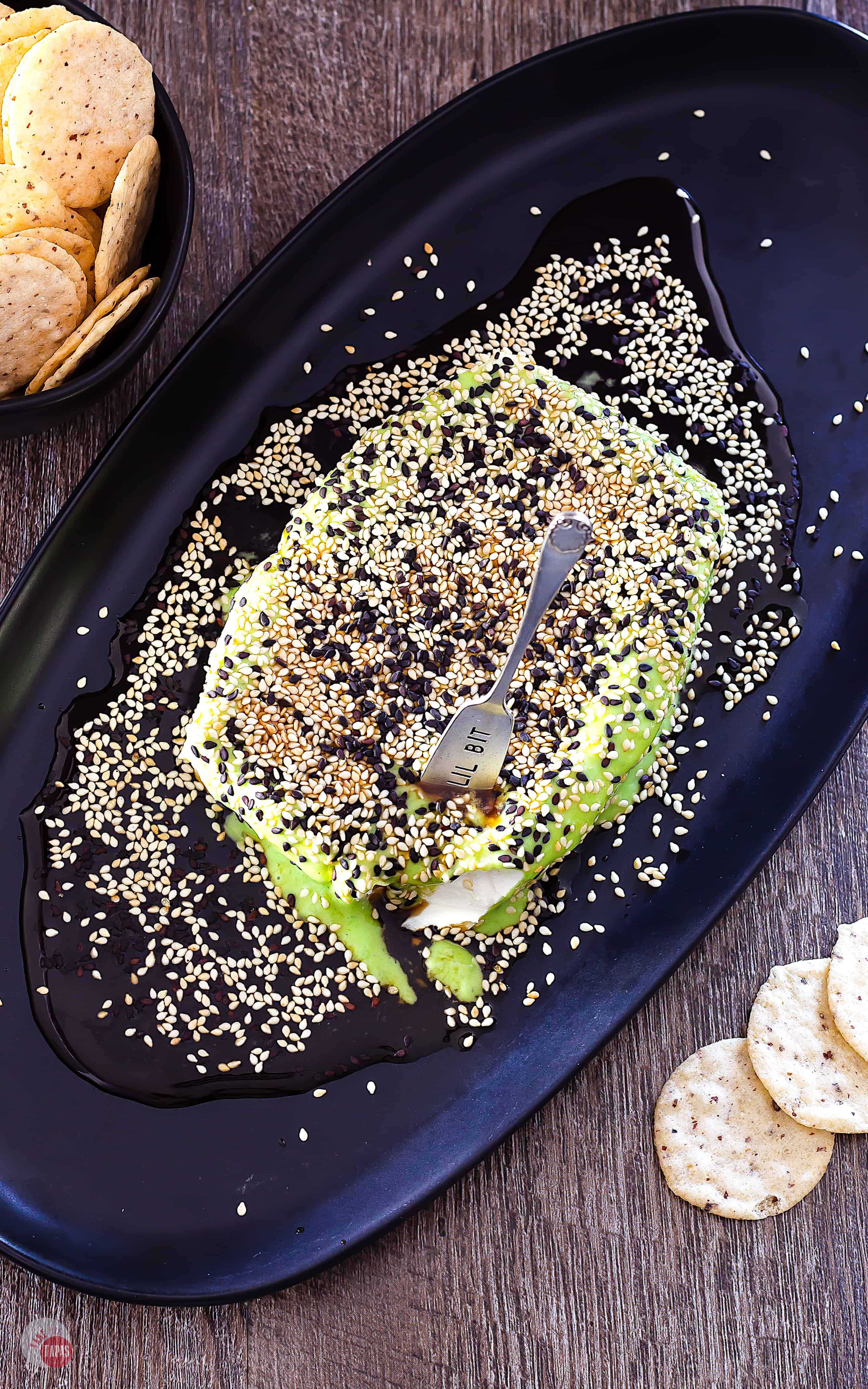 The easiest Asian appetizer to make is this delicious Wasabi Ponzu Dip! | Take Two Tapas | #CreamCheeseAppetizer #EasyAsianAppetizers