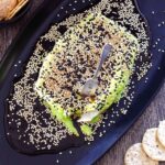 Wasabi Ponzu spread is simple to make with a block of cream cheese! #WasabiDip #AsianAppetizer #EasyAppetizers