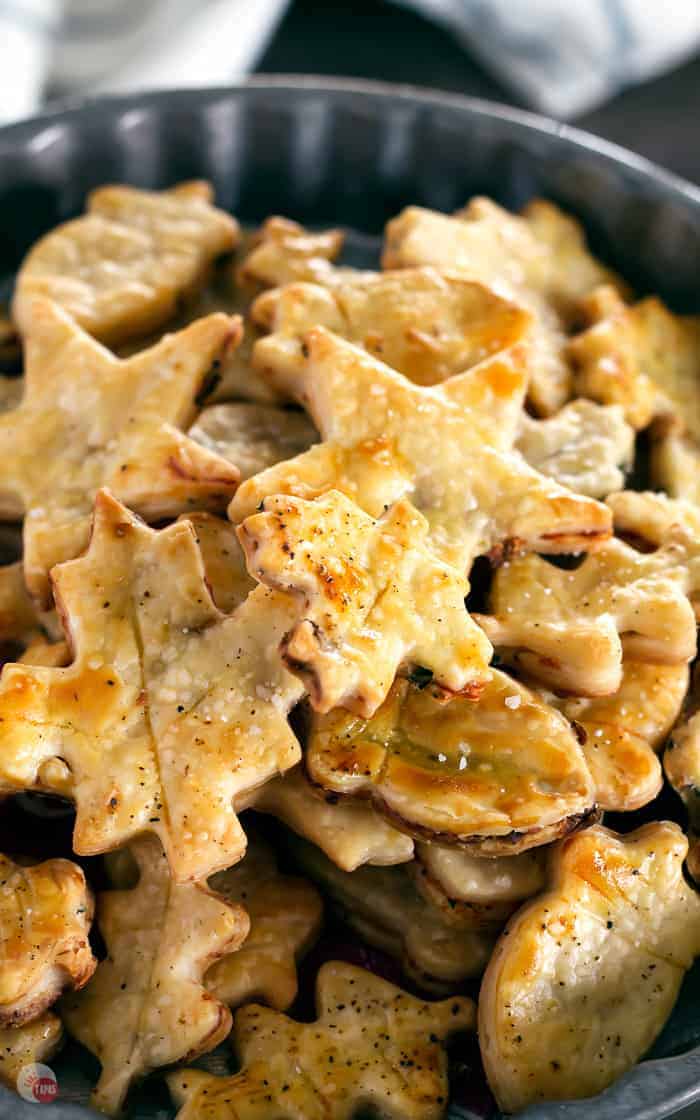 Pie Crust Crackers Savory Mushroom Rosemary Parmesan Crackers