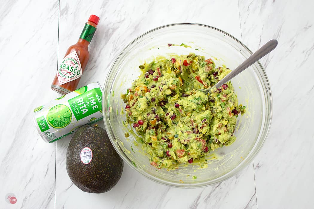 Great guacamole starts with great avocados! Sweet and Spicy Pomegranate Guacamole | Take Two Tapas | #Guacamole #Pomegranate #SavorWinningFlavors #AvocadosFromMexico #HAVEARITA #FlavorYourWorld