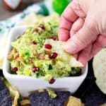 Sweet and Spicy Pomegranate Guacamole | Take Two Tapas | #Guacamole #Pomegranate #SavorWinningFlavors #AvocadosFromMexico #HAVEARITA #FlavorYourWorld