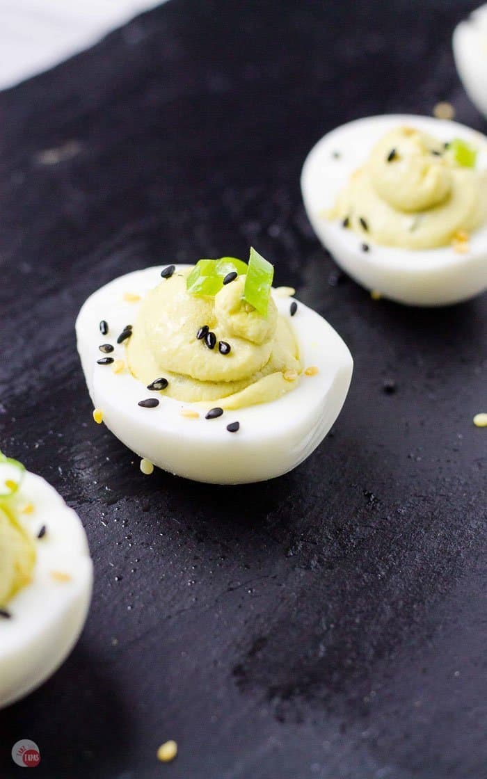 deviled eggs on a plate