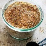 Customizable All Purpose Steak Seasoning in a jar overhead shot