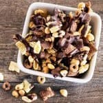 overhead shot of buckeye snack mix