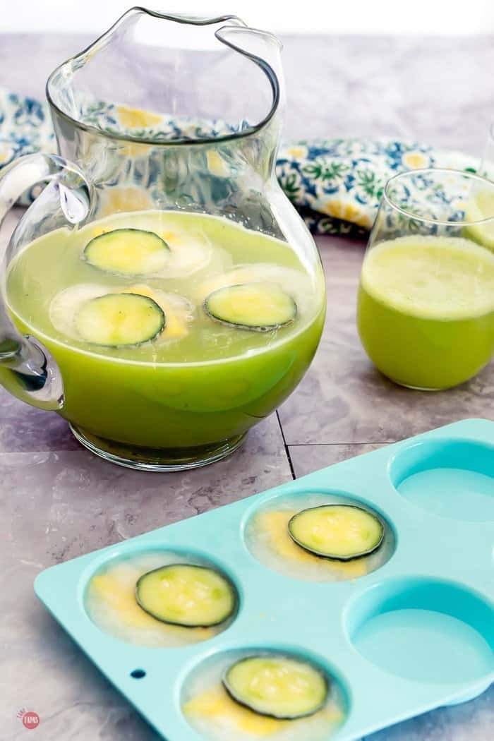 punch in a pitcher with custom ice cubes