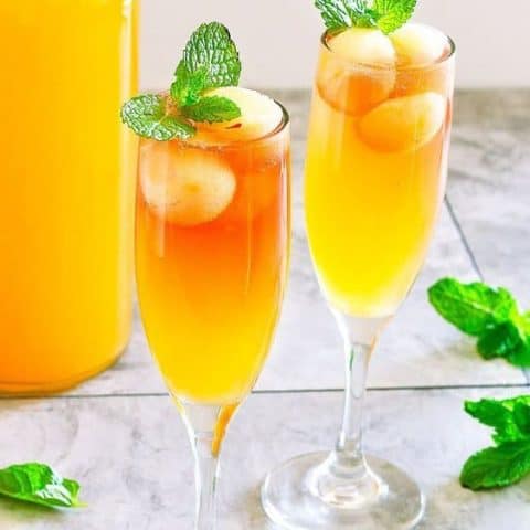 Rosé Cider Mimosa with Orange & Pineapple