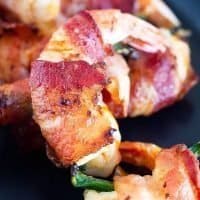 Spicy Bacon Wrapped Shrimp - Air Fryer Bacon Wrapped Shrimp