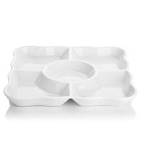 9.4-inch Porcelain Divided Serving Tray