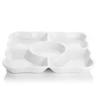 9.4-inch Porcelain Divided Serving Tray