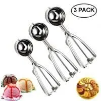 Ice Cream Scoop (3) Stainless Steel