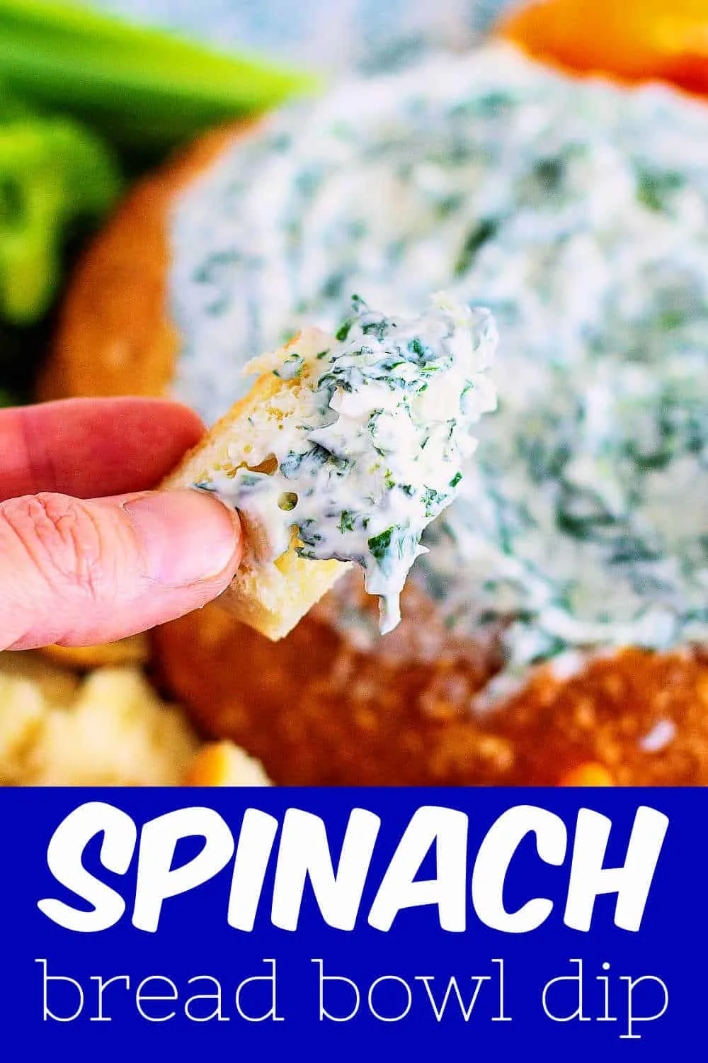 bowl of spinach dip