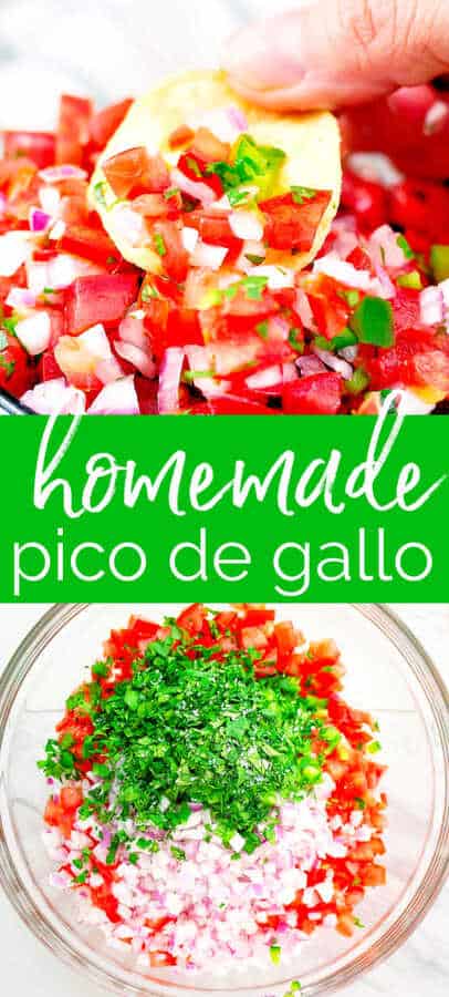pinterest pin image for pico de gallo