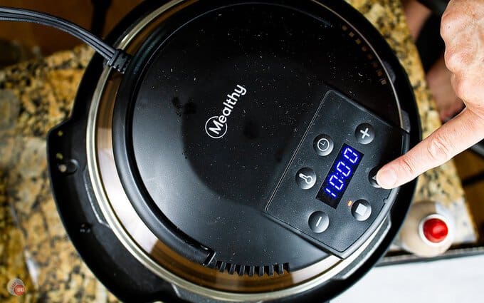 using the CrispLid air fryer