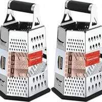 Cheese Grater for Kitchen Stainless Steel 6-Sides