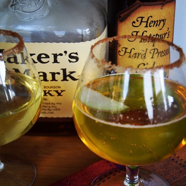 Hard apple bourbon cocktail