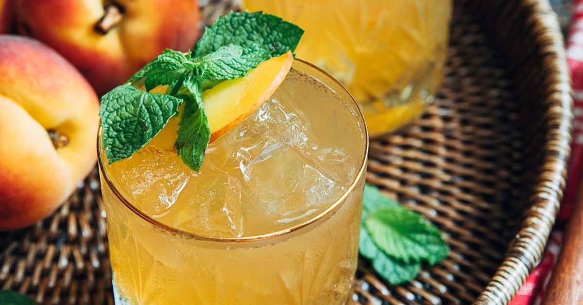 bourbon peach smash