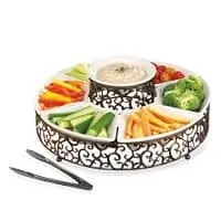 Elegant 7 Section Chips and Dip Serving Platter