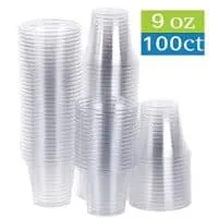 9 oz Disposable Party Cups, 100 Count