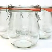 6 Tulip Jelly Jar with Glass Lids
