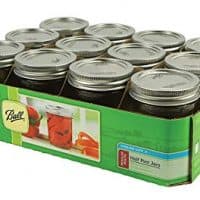 Half Pint Regular Mouth Mason Jars w/ Cap - Set of 12