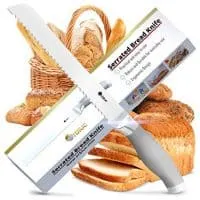 Serrated Bread Knife, Ultra-Sharp Stainless Steel