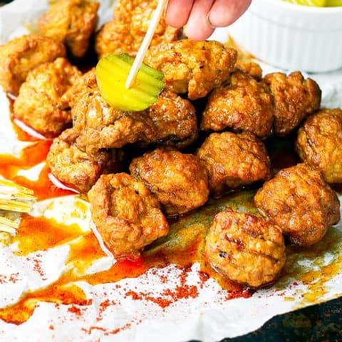 Crock Pot Nashville Hot Chicken Meatballs