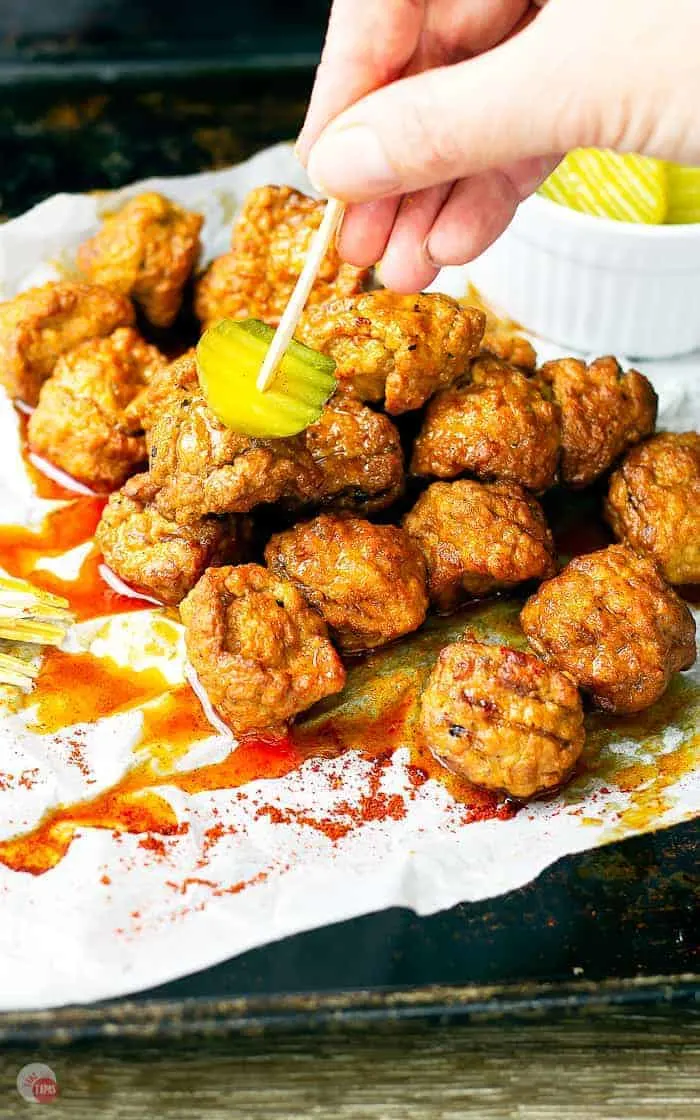 Crock Pot Nashville Hot Chicken Meatballs