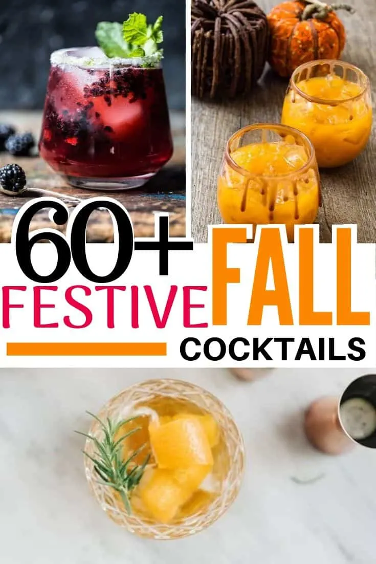 pinterest collage for festive fall cocktails